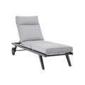 Adjustable Outdoor Lounger with Cushioned Seating and Wheels